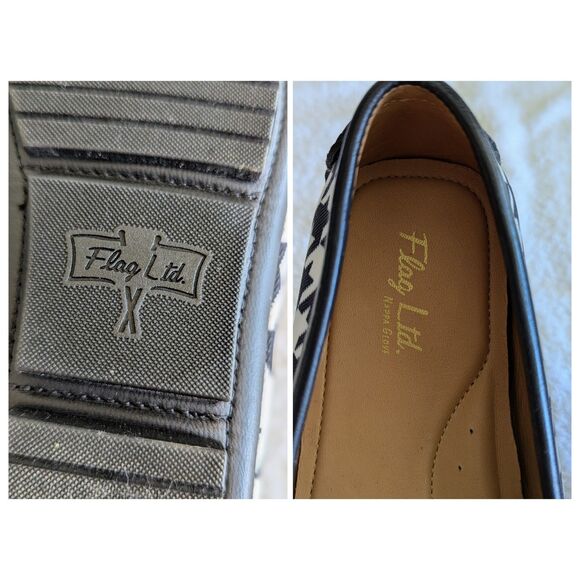 NWOT Flag LTD. Women's Morgan Nappa Grove houndstooth loafers  Sz 10M - Picture 5 of 8